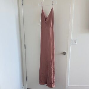 Jenny Yoo Dusty Rose Gold Maxi Dress / Bridesmaid Dress